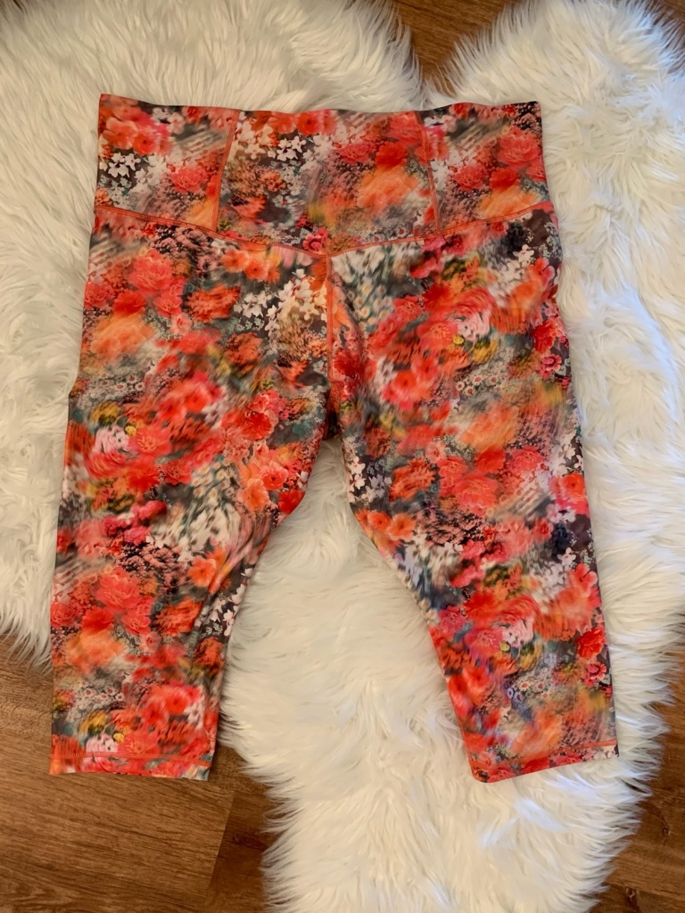 Athleta Women’s 3X Elation Capri Leggings Renewed Spring Bloom Floral Peach - Picture 12 of 15